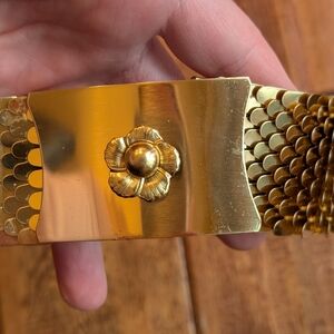 Gold Floral Buckle Belt